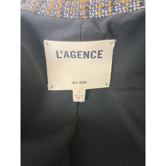 L'Agence Women's Kenzie Double-Breasted Tweed Blazer Size 2 - Picture 5 of 7